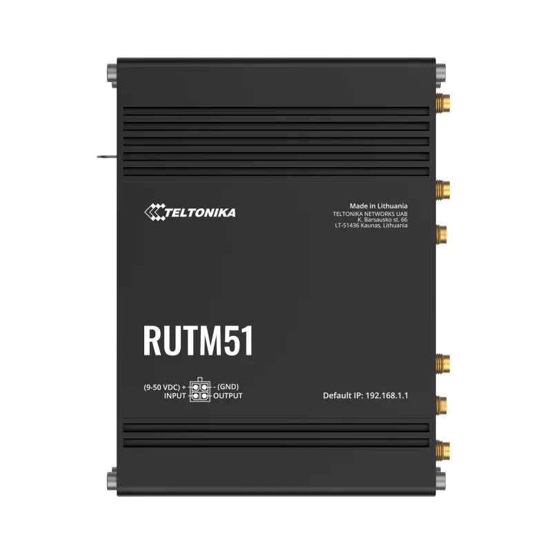 Teltonika RUTM51 | Industrial 5G router | 5x GbE, Dual SIM, Wi-Fi 5