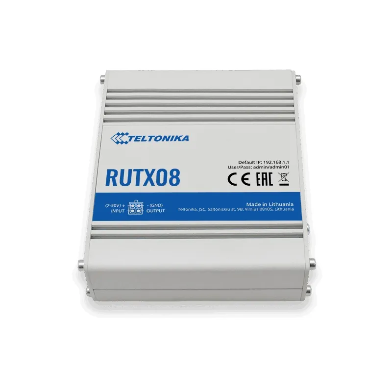 Teltonika RUTX08 | Industrierouter | 1x WAN, 3x LAN 1000 Mb/s, VPN