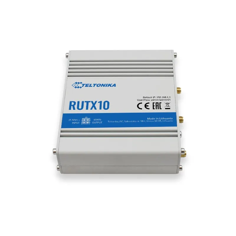 Teltonika RUTX10 | Roteador sem fio | Wave 2 802.11ac, 867Mb / s, 4x RJ45 1Gb / s