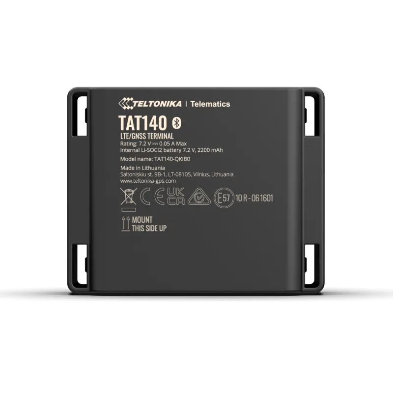 Teltonika TAT140 GPS Takip Cihazı, 4G LTE Cat 1, Bluetooth 4.2, IP68, Micro SIM