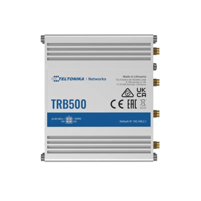 Шлюз, 5G маршрутизатор Teltonika TRB500, SA & NSA, 1x RJ45 1000Mb/s, 1x mini SIM
