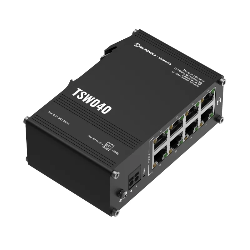 Teltonika TSW040 | Interruttore | 8x RJ45 100 Mb/s PoE, 240 W, IP30