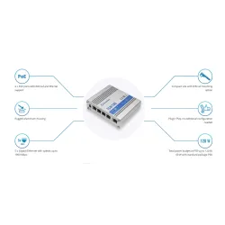 Коммутатор PoE Teltonika TSW100, 5x RJ45 1000Mb/s, 4x PoE, 60W