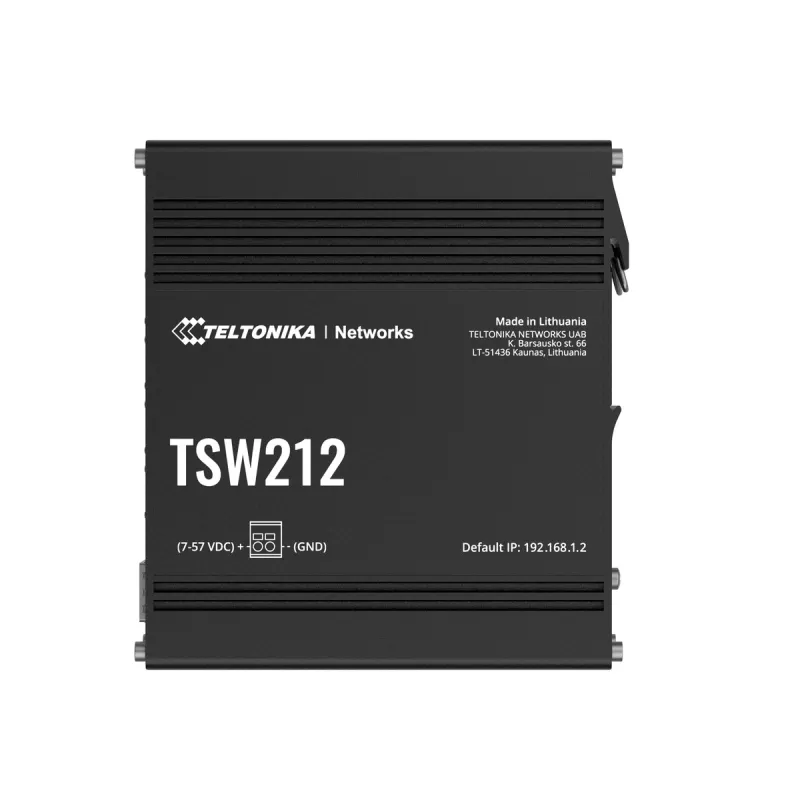 Teltonika TSW212 | Switch | 8x RJ45 1000Mb/s, 2x SFP, 2-pin DC. L2, verwalteter