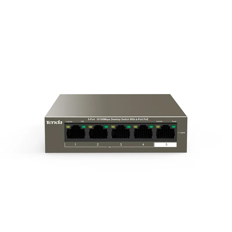 Tenda TEF1105P-4-38W | Switch PoE | 4x 10/100MBPS PoE, 1x 10/100MBPS UPLINK, 35W