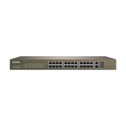 Tenda TEF1226P-24-440W | Switch | 24x 10/100Mbs, 2x GE + 2x SFP