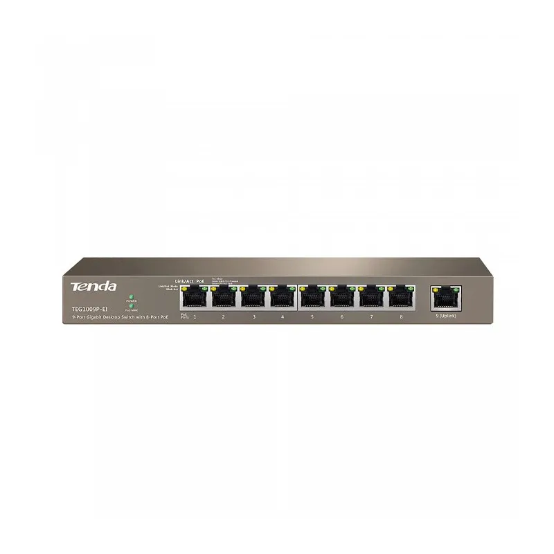 Tenda TEG1009P-EI | Switch | 8x RJ45 1000Mb/s, PoE, 99W