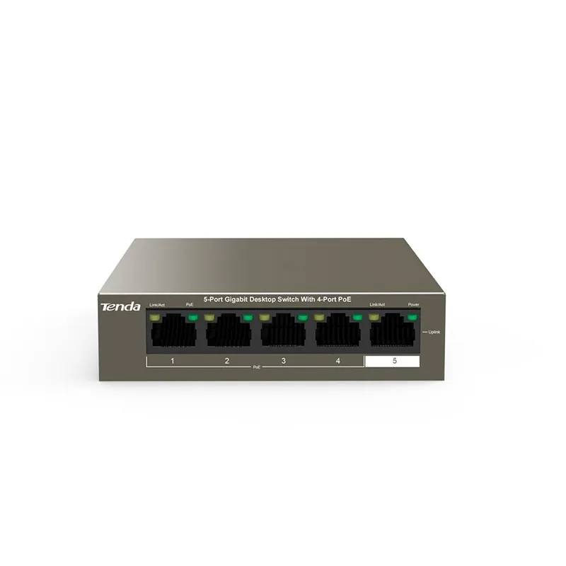 Коммутатор Tenda TEG1105P-4-63W, 5x 1000Mb/s, 4x PoE, 58W