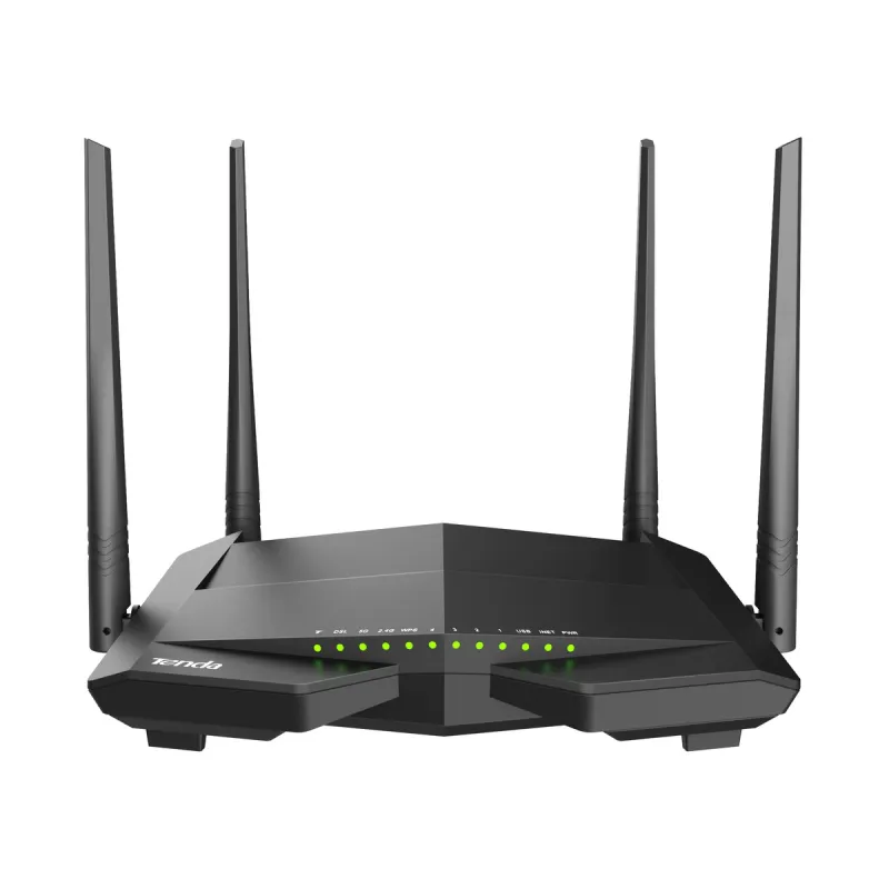 Tenda V12 | Enrutador Wi-Fi | VDSL, AC1200 Dual Band, 4x RJ45 1000Mb/s, 1x RJ11, 1x USB 2.0