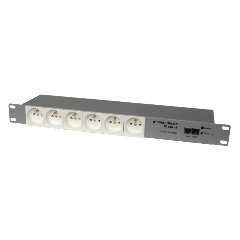 Tinycontrol 6G10A V2 Weiß | Steckdosenleiste | IP, Rack 19"", 6x AC 230V Steckdose