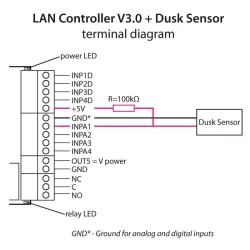 Sensor crepuscular Tinycontrol | por cable | para lankontrolera v3.0
