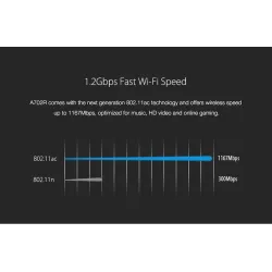 Totolink A702R | Router WiFi | AC1200, Dual Band, MIMO, 5x RJ45 100Mb/s