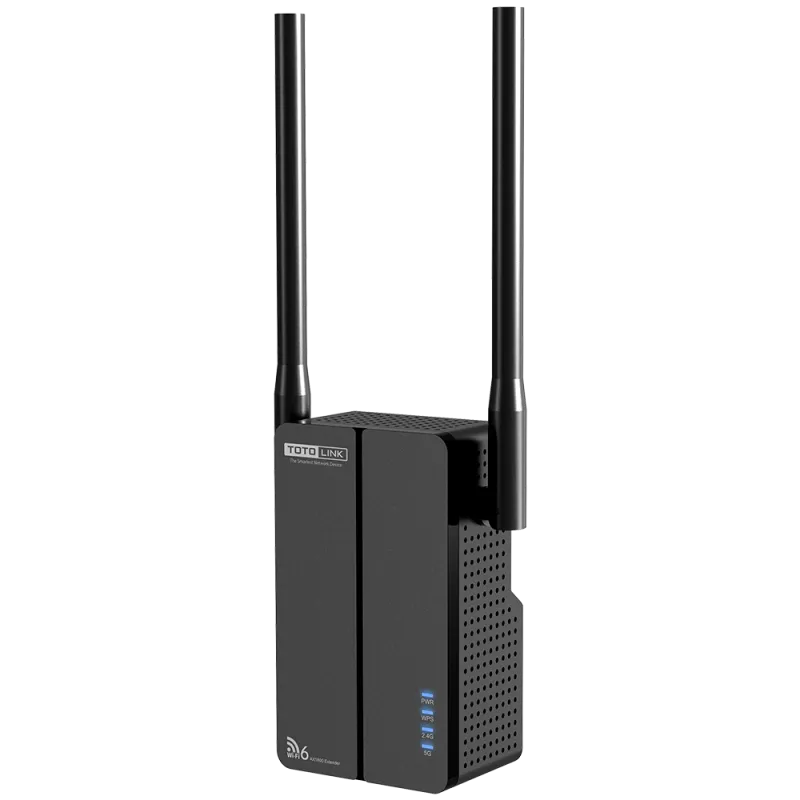 Totolink EX1800T | Extensor de rango WiFi | AC1800, Dual Band, Wi-Fi 6, 1x RJ45 100Mb/s, 2x 5dBi