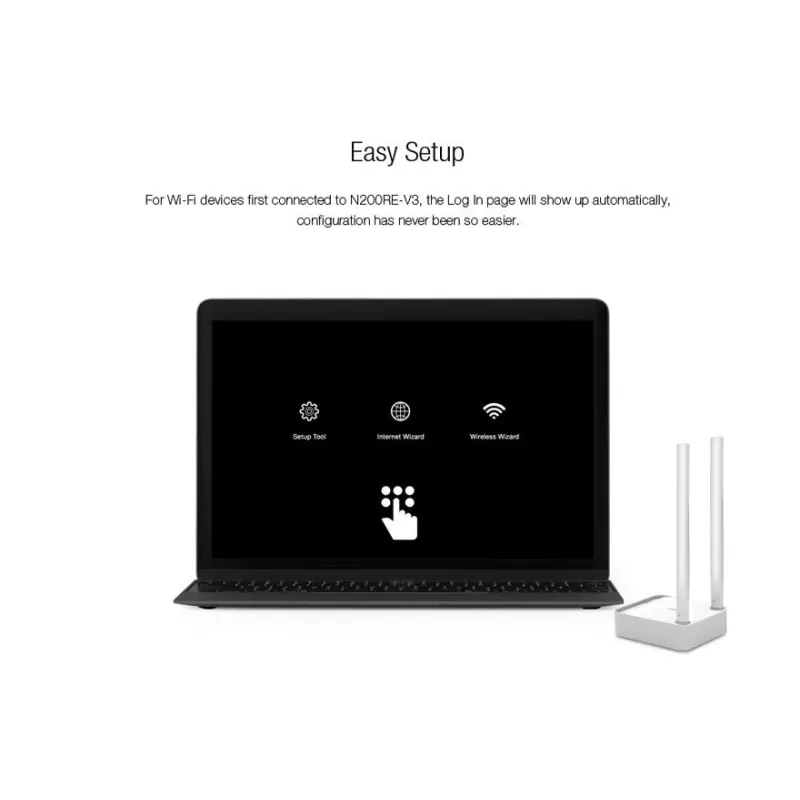 Totolink N200RE V3 Wifi Routeri, 300Mb/s, 2.4GHz, 3x RJ45 100Mb/s, 2x 5dBi