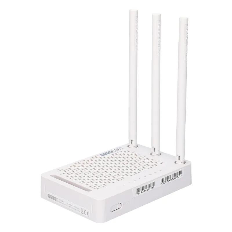 Роутер WiFi Totolink N302R+, 300Мбит/с, 2.4ГГц, 5x RJ45 100Мбит/с, 3x 5dBi