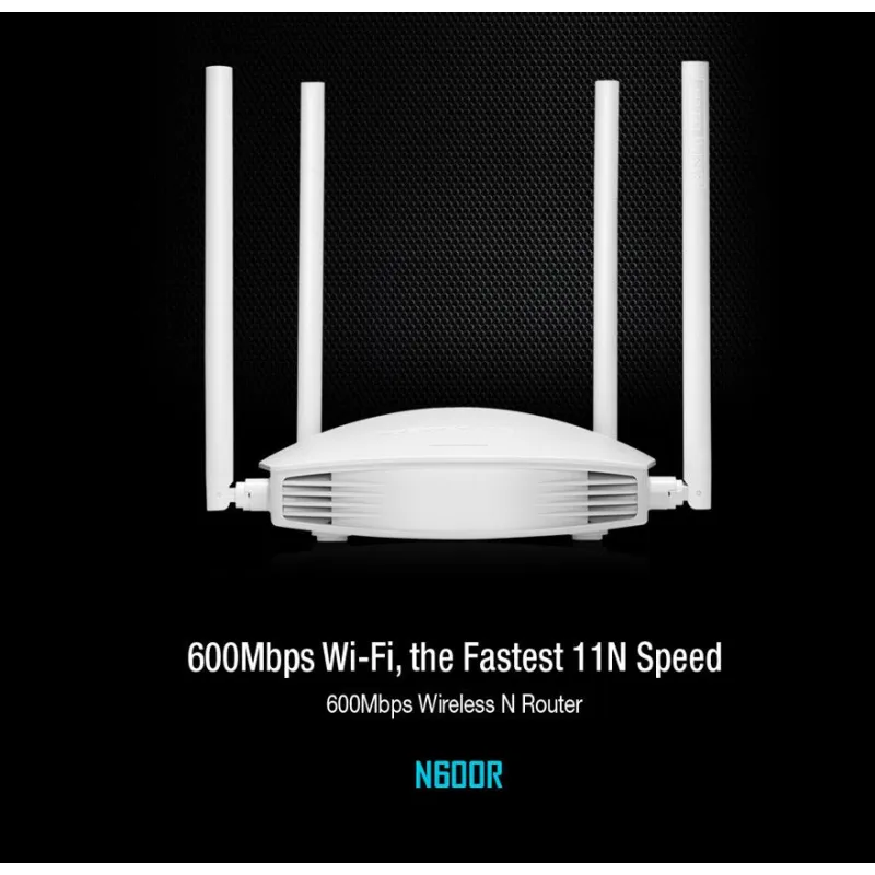 Totolink N600R | WiFi Router | 600Mb/s, 2,4GHz, MIMO, 5x RJ45 100Mb/s, 4x 5dBi