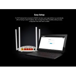 Маршрутизатор WiFi Totolink N600R, 600Мбит/с, 2.4GHz, MIMO, 5x RJ45 100Мбит/с, 4x 5dBi