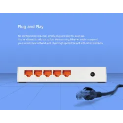 Totolink S505G | Switch | 5x RJ45 1000Mb/s Gigabit, Desktop