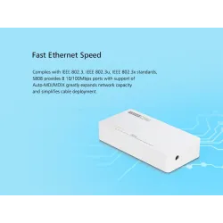 Totolink S808 | Switch | 8x RJ45 100Mb/s, obudowa Desktop