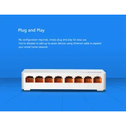 Totolink S808 | Switch | 8x RJ45 100Mb/s, kryt Desktop