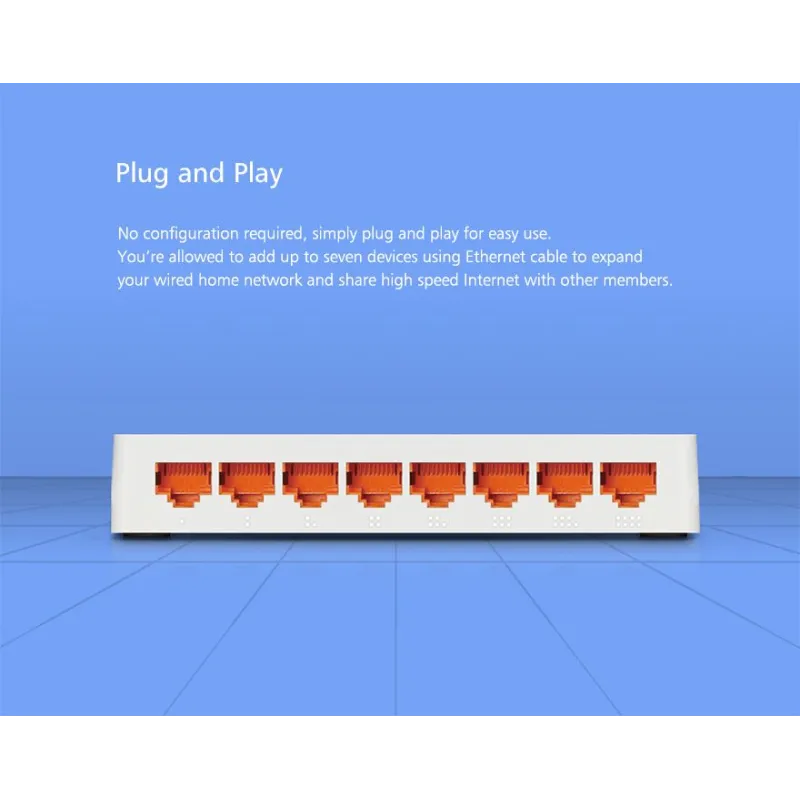 Totolink S808G Anahtar, 8x RJ45 1000Mb/s Gigabit, Masaüstü Kasa