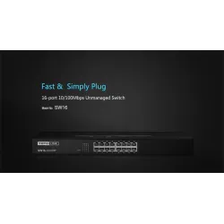 TOTOLINK SW16 16 PORT 10/100MBPS UNMANAGED SWITCH