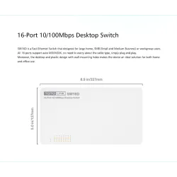 Totolink SW16D | Schalter | 16x RJ45 100Mb/s, Desktop, nicht verwaltet