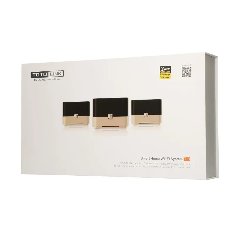 Totolink T10 | Router WiFi | AC1200, Dual Band, MU-MIMO, 3x RJ45 1000Mb/s, 1x USB