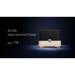 Totolink T10 WiFi Router, AC1200, Çift Bant, MU-MIMO, 3x RJ45 1000Mb/s, 1x USB