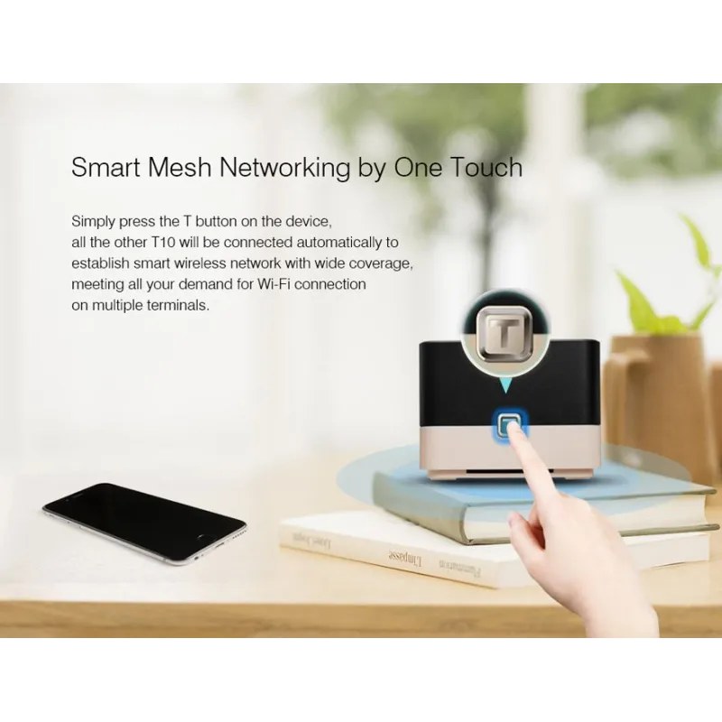 Роутер WiFi Totolink T10, AC1200, Dual Band, MU-MIMO, 3x RJ45 1000Mb/s, 1x USB