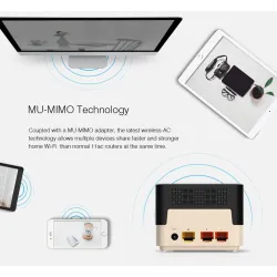 Totolink T10 WiFi Router, AC1200, Çift Bant, MU-MIMO, 3x RJ45 1000Mb/s, 1x USB