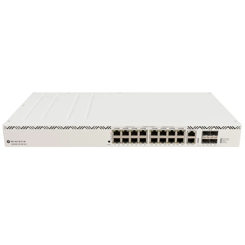 Коммутатор Mikrotik CRS320-8P-8B-4S+RM, 16x RJ45 1000Mb/s PoE+, 4x SFP+