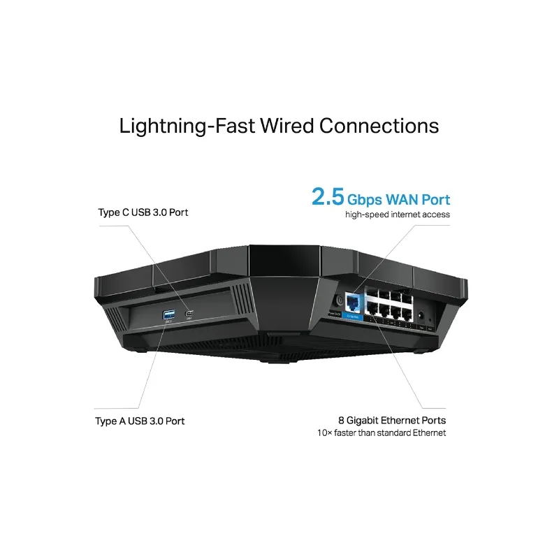 TP-link Archer AX6000 | WiFi Router | 8x RJ45 1000Mb/s, 1x 2.5G RJ45 WAN, 2x USB