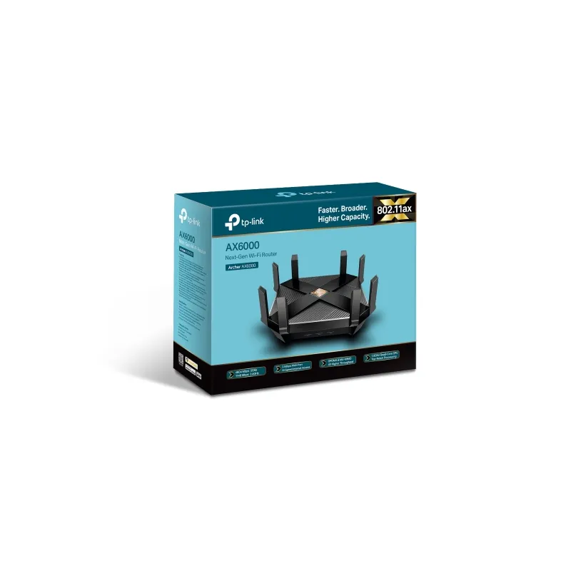 TP-Link Archer AX6000 | Router Wi-Fi | 8x RJ45 1000 Mb/s, 1x WAN RJ45 da 2,5 G, 2x USB
