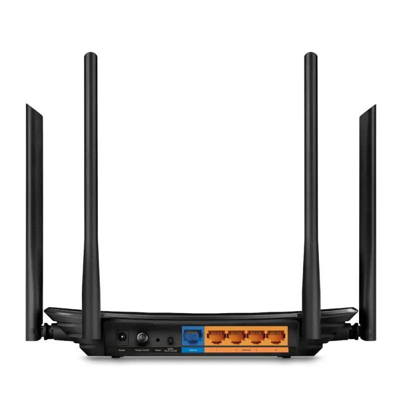 TP-Link Archer C6 v2 WiFi Router, AC1200, MU-MIMO, Çift Bant, 5x RJ45 1000Mb/s