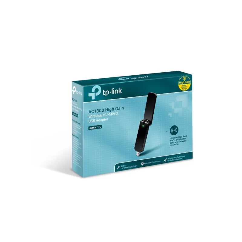 TP-Link Archer T4U USB Adaptörü, AC1200 Dual Band 2,4GHz, 5GHz