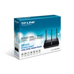 Роутер WiFi TP-Link Archer VR900, AC1900, VDSL/ADSL, Два Диапазона, 4x RJ45 1000Mb/s, 1x RJ11, 2x USB