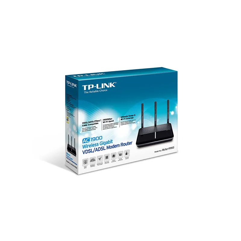 TP-Link Archer VR900 | WiFi Router | AC1900, VDSL/ADSL, Dual Band, 4x RJ45 1000Mb/s, 1x RJ11, 2x USB