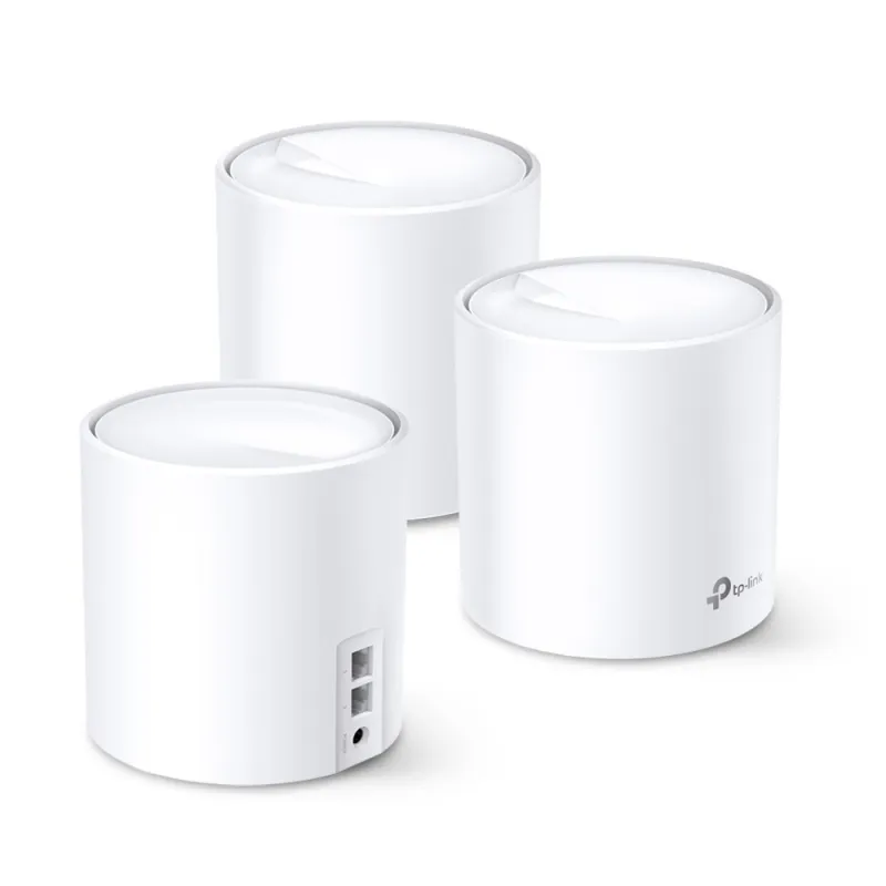 TP-Link Deco X20 3-Pack | Roteador Wi-Fi | Mesh, AX1800, Dual Band, OFDMA, MU-MIMO, 2x RJ45 1000Mb/s