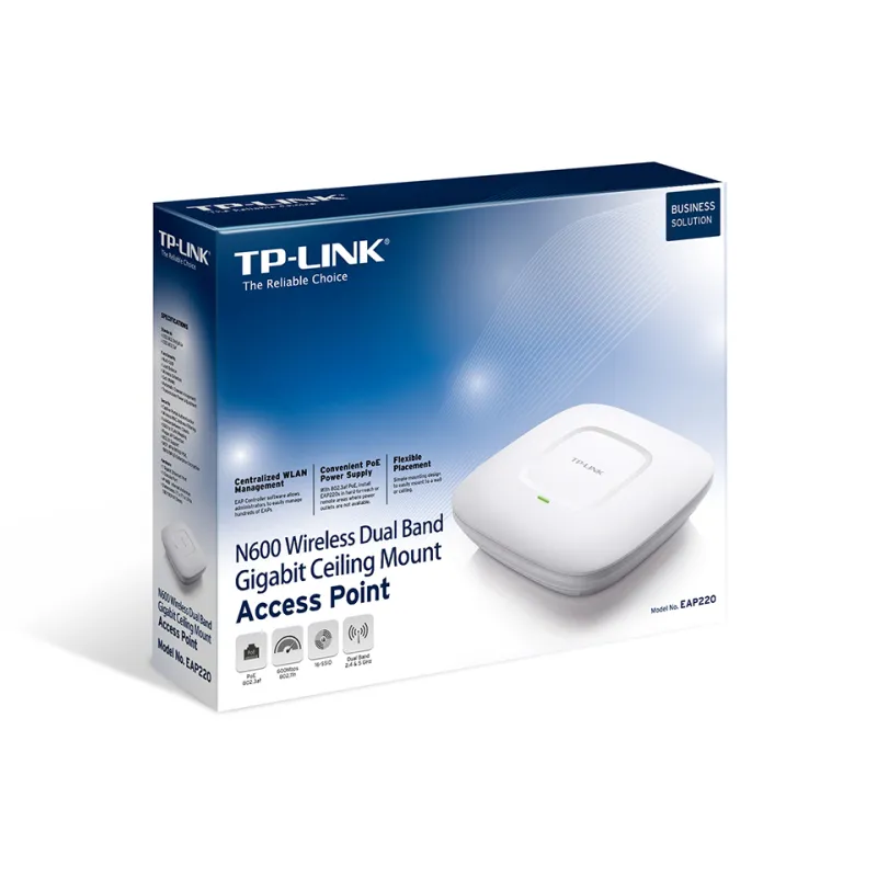 TP-Link EAP220 | Punto di accesso | N600, 1x RJ45 1000Mb/s