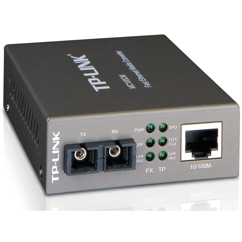 Медиаконвертер TP-Link MC100CM, 1x SC/UPC, 1x RJ45 100Mb/s, 1310nm, Мультимодовый