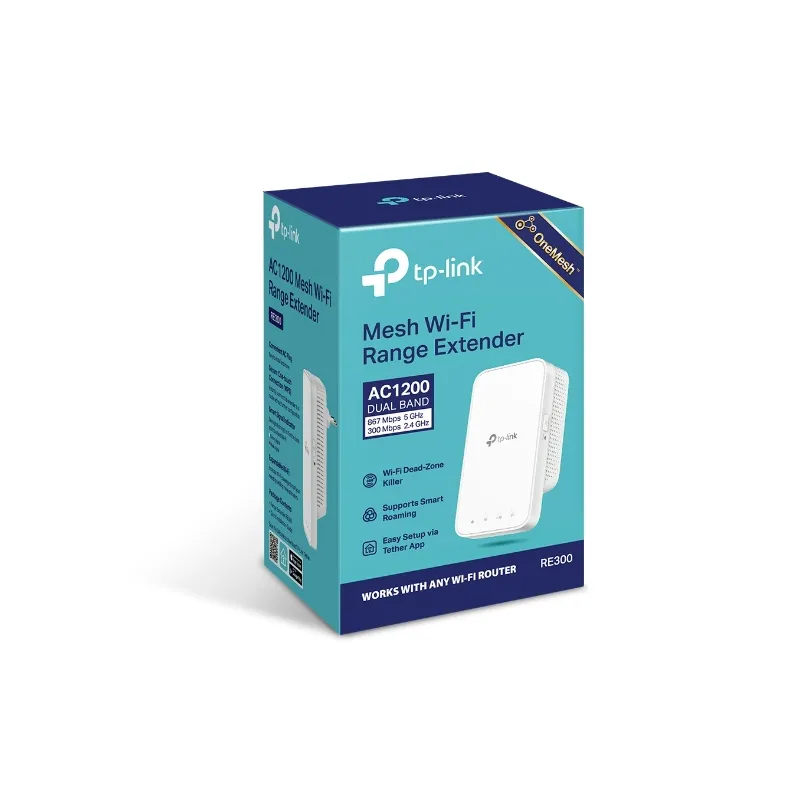 TP-Link RE300 | Wi-Fi Range Extender | Mesh, AC1200, Dual Band