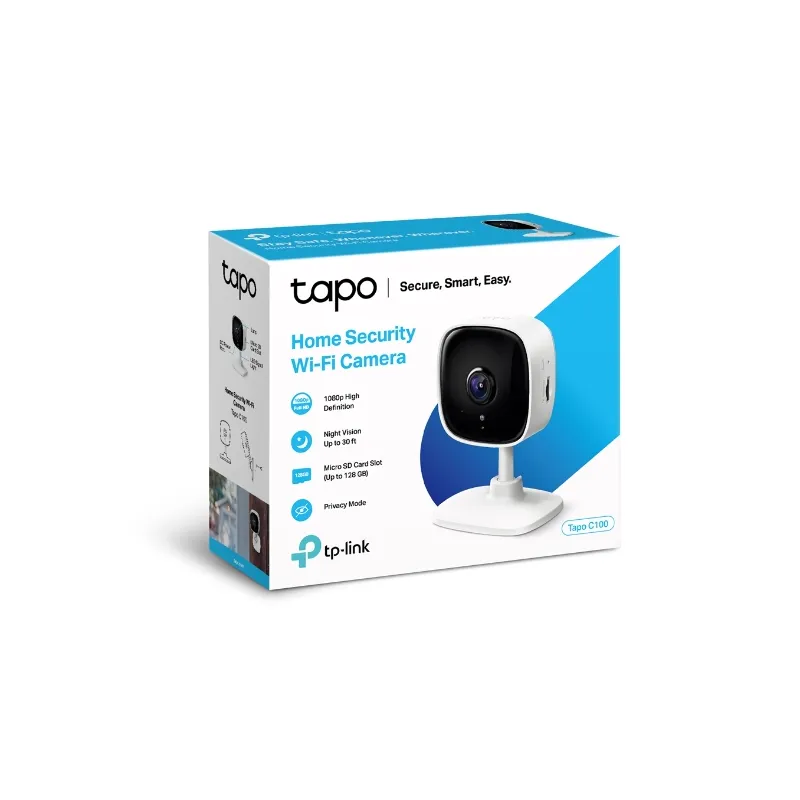 TP-Link Tapo C100 IP Kamera, WiFi, Full HD 1080p, İki Yönlü Ses