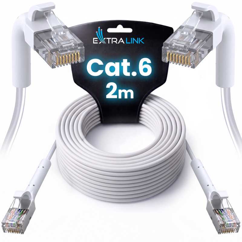 Патч-корд LAN Extralink Cat.6 U/FTP 2м 1Gbps Белый Медь Сетевой Кабель Витая Пара, Изгибаемый Конец - Изображение 4