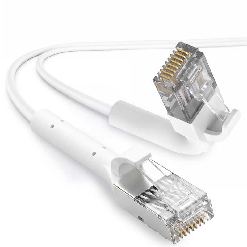 Патч-корд LAN Extralink Cat.6 U/FTP 2м 1Gbps Белый Медь Сетевой Кабель Витая Пара, Изгибаемый Конец - Изображение 8