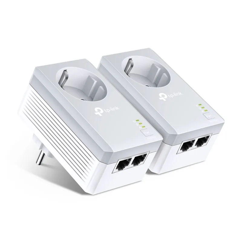 TP-Link TL-PA4020P KIT | Power Line | AV600, 2x RJ45 100Mb/s, Integrierte Netzbuchse, Zwei Adapter
