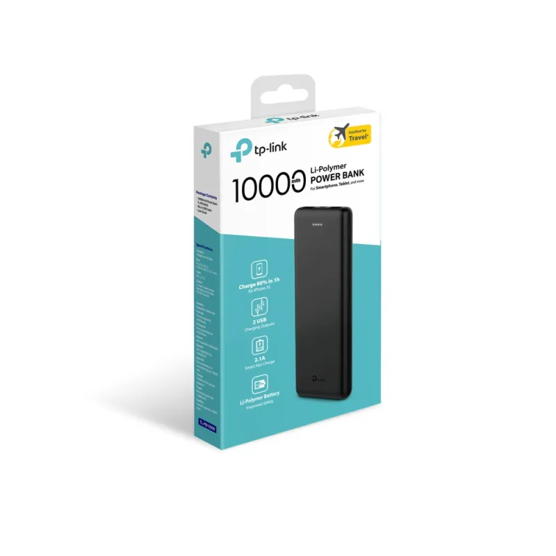 TP-Link TL-PB10000 | Banco de energía | Powerbank, 10000 mAh, 3x USB