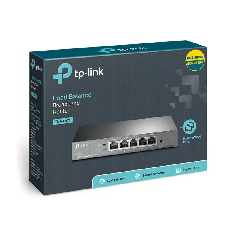 TP-Link TL-R470T+ Router, 5x RJ45 100Mb/s, Yük Dengeleme ile Genişbant