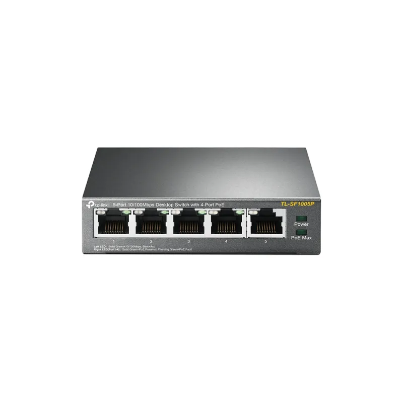 TP-Link TL-SF1005P | Přepínač | 5x RJ45 100Mb/s, 4x PoE, 58W
