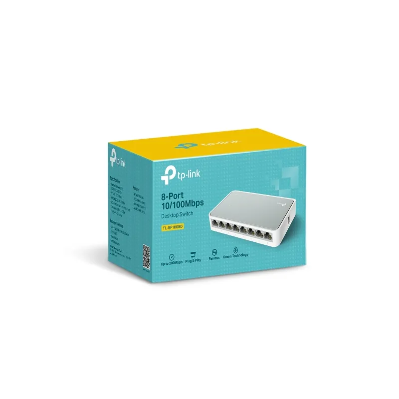 Коммутатор TP-Link TL-SF1008D, 8x RJ45 100Mb/s